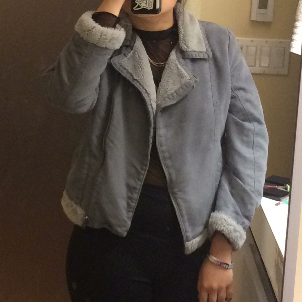 The Children’s Place Faux Suede Fur lined Jacket